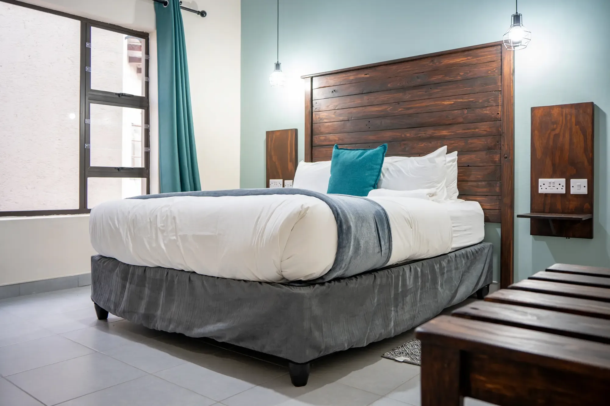 Queen bedroom in the two bedroom apartment