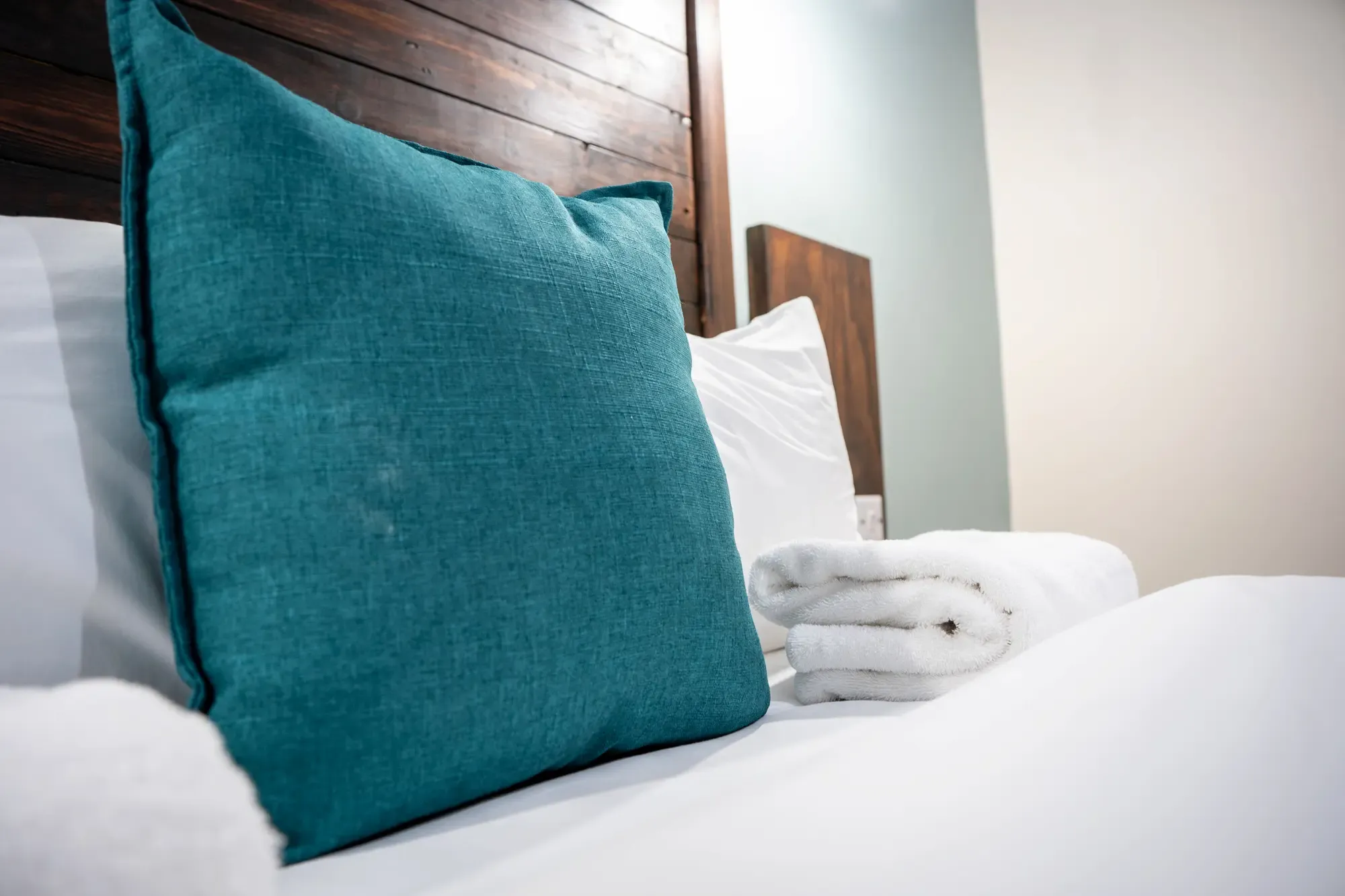 Pillow close-up in the two bedroom