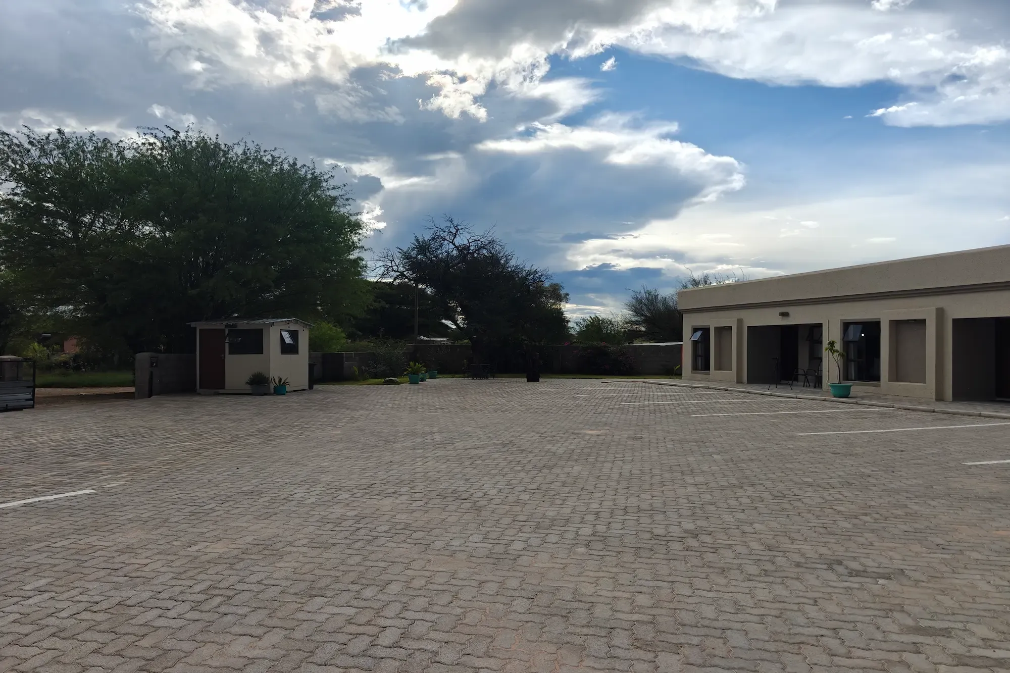 Wide view of the property