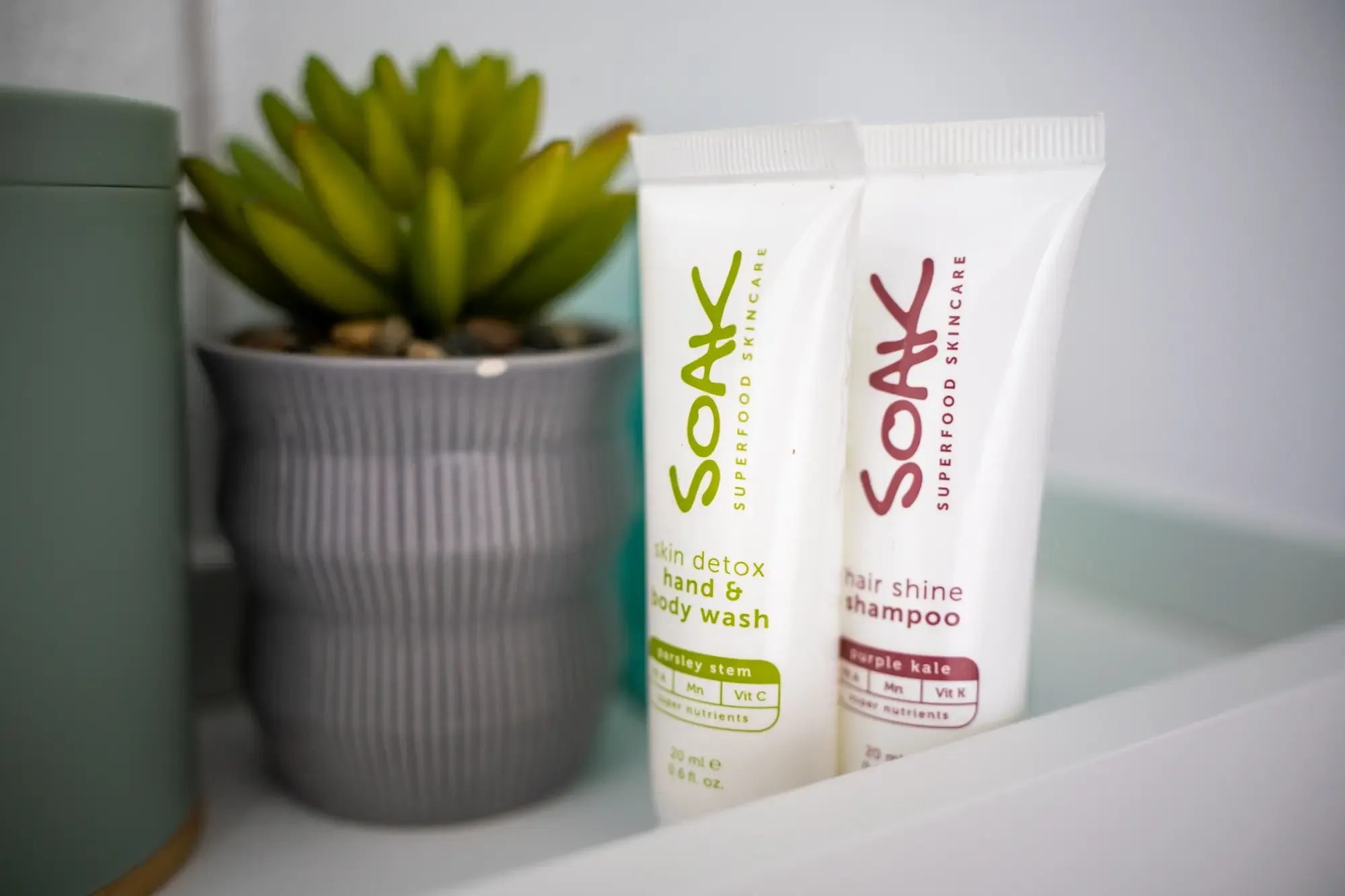 Shampoo and bodywash amenities