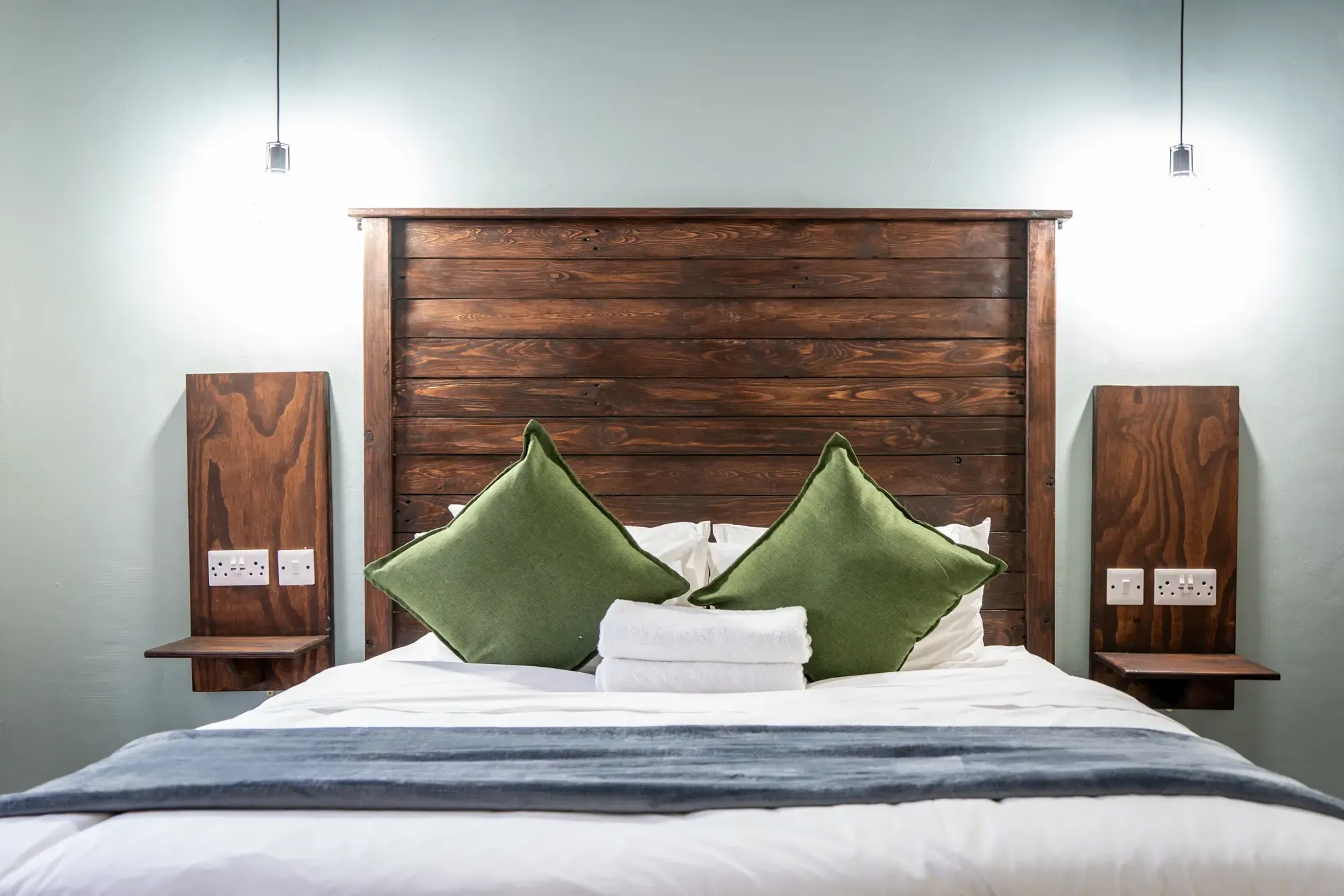 One bedroom from the foot of the bed